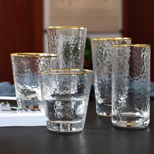 Japanese handmade Phnom Penh hammer glass lead-free crystal glass household water glass milk glass juice beer glass