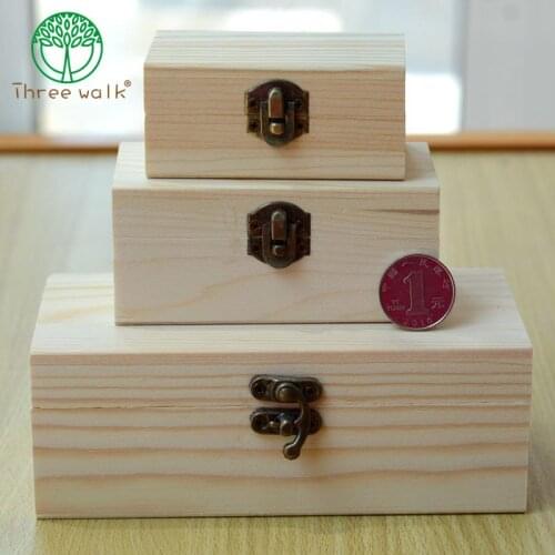 Handmade Craft Home Storage Boxes Hexagon/Rectangle Shaped Vintage Wooden Box Jewelry Case