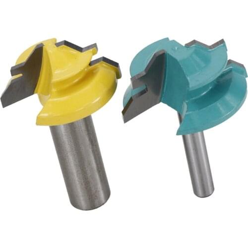 1pc 1/4 "shank 45 degree lock miter router bit cutter wood router tools