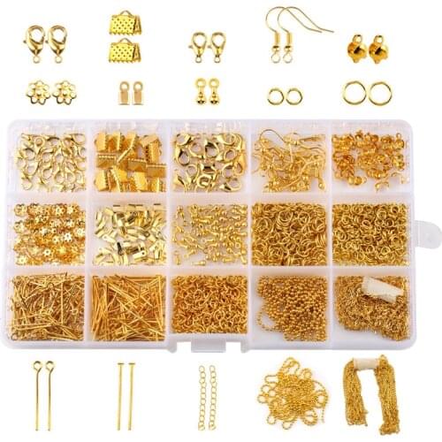 1 Piece Jewelry Findings Tool Set, Open Jump Ring ,Eye head Pins Lobster Clasp Hooks, Earring hooks ,Extend Chain Accessories