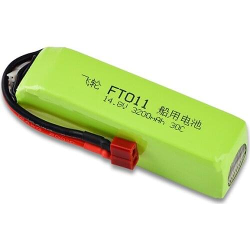 2018 Good Quality ZDF Lipo 4S 14.8V 3200mah 30C RC boat FT010 FT011 Battery with T plug