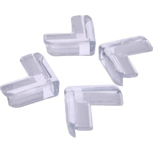 4pcs Baby Safety Silicone Protector Table Corner Edge Protection Cover Children Anticollision Clear Furniture Corner Bumper