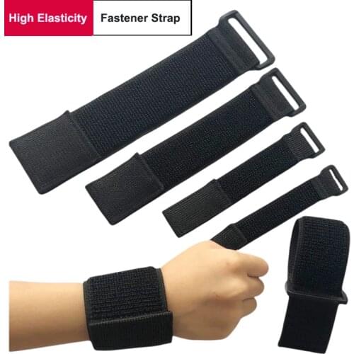 5PCS Customizable Elastic Reverse Buckle Nylon Magic Elastic Band Hook Loop Cable Ties Velcroing Straps sticky fastener tape