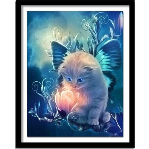 5D DIY Animals Diamond Embroidery Cats Bedroom Decoration Paste Diamond Painting Cross Stitch Children Gift