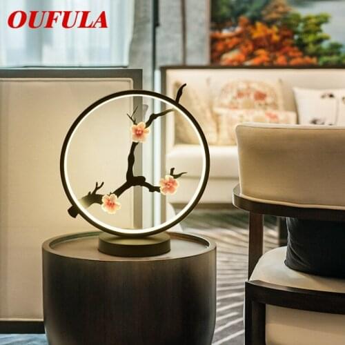 AOSONG Table Lamp Desk Light Modern Contemporary Office Creative Decoration Fabric for Foyer Living Room Bed Room