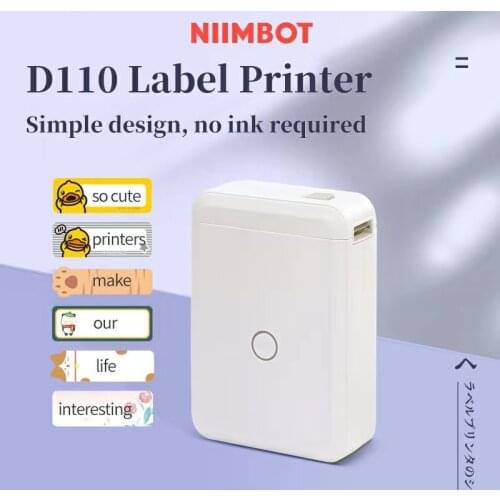 NEW Niimbot D110 Wireless Label Printer Portable Pocket Handheld Printer Thermal Price Label Sticker Marker Home Office Supplies