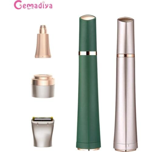 Face Hair Removal Lipstick Shaver Electric Eyebrow Trimmer Womens Hair Remover Mini Shaver Epilator for Women