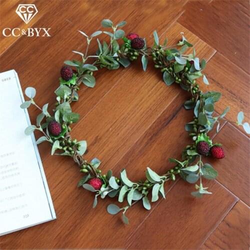 CC Wedding Jewelry Flower Crown Garland Seaside Flower Fruit Shape Forest Style Engagement Hair Accessories For Bride Diy mq041