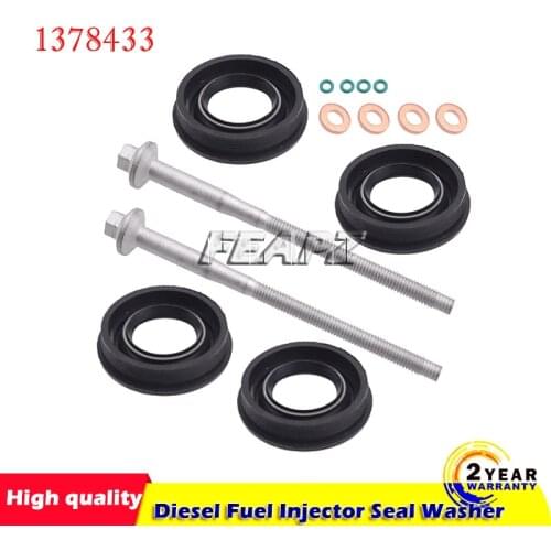 For Ford Transit MK7 2.2 TDCi Car Diesel Fuel Injector Seal Washer O-Ring Kit Clamp Bolts Fit 1372494 1378433 6C1Q9T506AC
