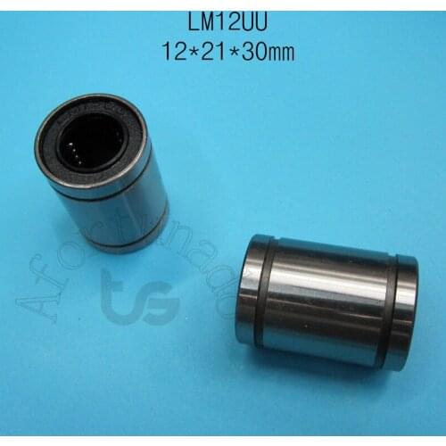 LM12UU bearing 12x21x30mm free shipping 10pcs/lot LM12UU 12mm 12mm Linear Ball Bearing Bush Bushing