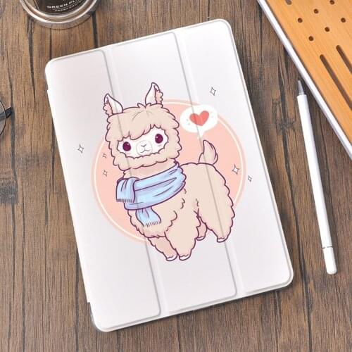 Cute Alpaca luxury Silicone iPad Case For 10.2 Air 4 Pro 10.9 2020 With Pen Holder 7th 8th Generation 12.9 Pro 2018 Mini 4 5