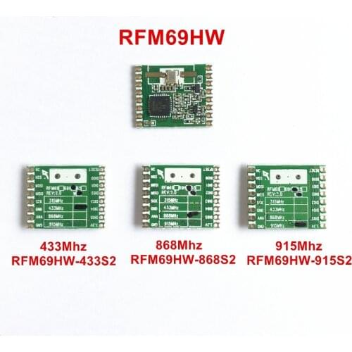 RFM69HW 868Mhz Transceiver Module High Integrated HopeRF Wireless Module SPI Interface DC -3.6V DC 0-800M Distance SPI 300Kbps