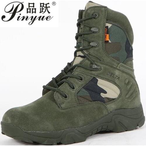 Men Winter Outdoor Travel Military Hiking Boots Special Forces Delta Combat Boots Assault Tactical Boots Wear Slip Desert Boots