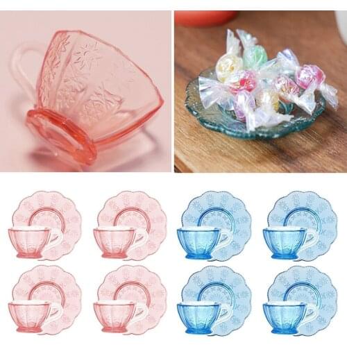 16x 1:12 Dollhouse Mini Tea Cup Set Simulation Model Baby Doll Scenery Decor