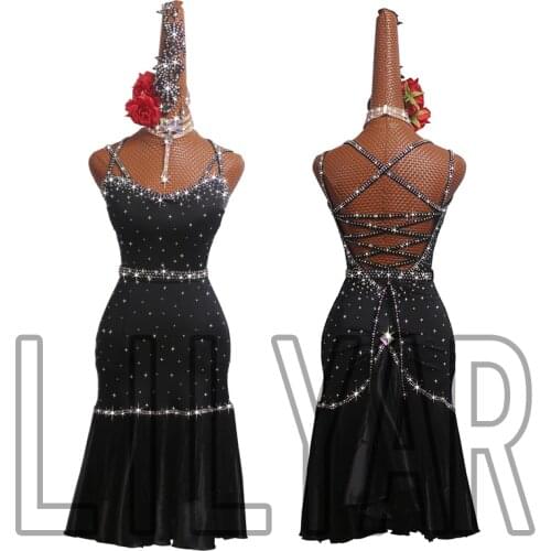 New Latin Dance Dress Competition Dress Costumes Skirt Performing Dress Adult Customize Children Red Matador Skirt Split Skirtes