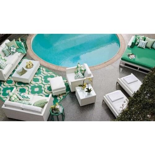 Modern Design bench craft wicker hotel used patio pool furniture