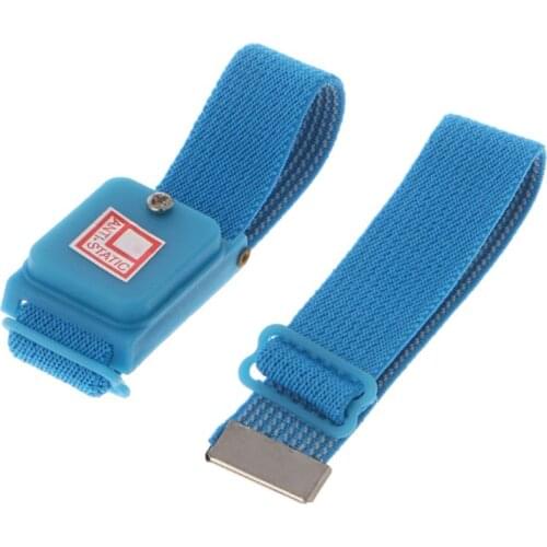 Blue Anti Static Wrist Strap Cordless Bracelet Wireless Adjustable Electrostatic ESD Discharge Cable Wristband
