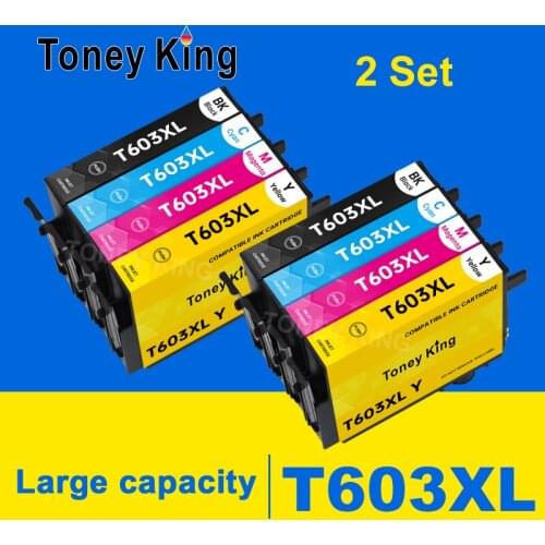 Toney king Compatible for Epson 603XL T603XL T603 XL Ink Cartridge 603 for Epson XP-2100 XP-2105 XP-3100 XP-4100 Printer