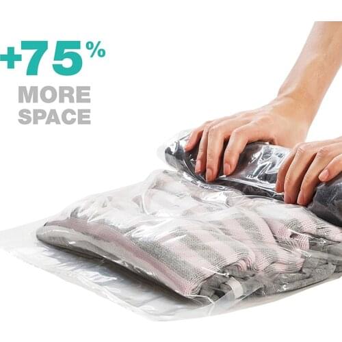 Vacuum Bag Storage Organizer Transparent Clothes Organizer Seal Compressed travel Saving Space Bags Package
