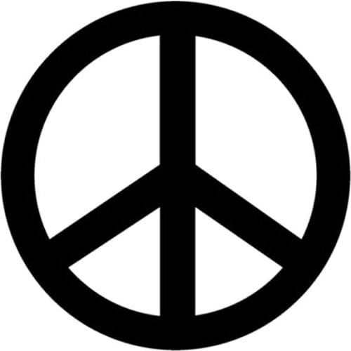 12.5*12.5CM PEACE Sign Bumper Sticker Anti-nuclear War Cartoon Logo Body Decoration Car Sticker Decals C2-0057