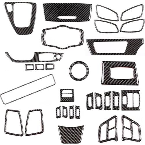 For BMW 3 Series E90 E92 E93 2005-2012 Accessories Carbon Fiber Pattern Interior Decoration Gear Air Outlet Door Handle ABS