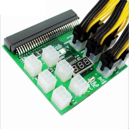 New 12pcs 6Pin to 8Pin 18AWG Conversion Power Cable Power Module Breakout Board for HP 750W 1200W PSU Server Power for BTC
