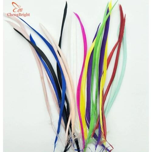 ChengBright Natural Feathers 20 Pcs/Lot 13-18cm/ 5-7 Inch Goose Feather Colourful Feathers Plume For Decoration Plumes Craft