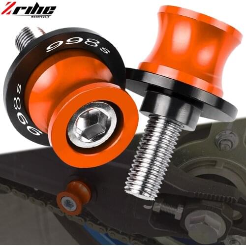 For DUCATI 998 998B 998S 998R 2006 2007 2008 2009 Motorcycle Accessories 8MM Swingarm Sliders Spools CNC Swing Arm Stand Screw