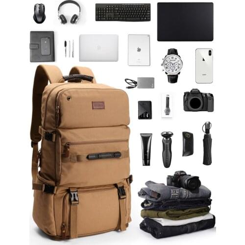 Extra large travel bag mens leisure extra large capacity Canvas Backpack mountaineering luggage multifunctional schoolbag