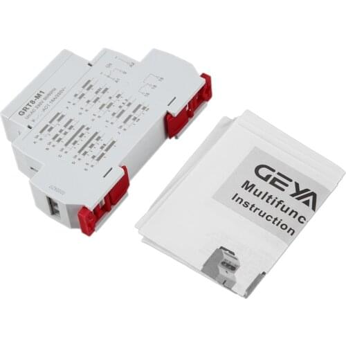 GEYA 16A Multifunction Timer Relay with 10 Function Choices AC220V Time Relay GRT8-M1