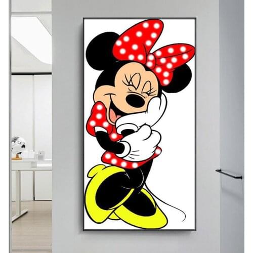 Canvas Painting Cartoon Mural Posters and Print Cuadros Disney Mickey Mouse and Donald Duck Wall Art Picture for Kids Room Decor