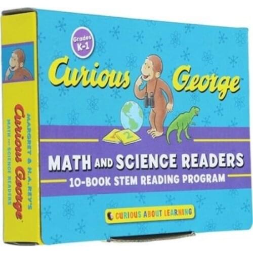 5-12 year Childrens English story bookCurious George Phonics english book help child be reader early education book 3pc/set