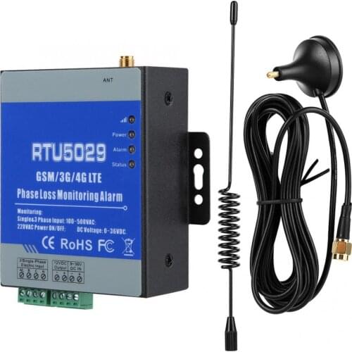 RTU5029 GSM 380V 3 Phase Loss Temperature Humidity Alarm Power Failure Status Monitoring Controller 100-240V