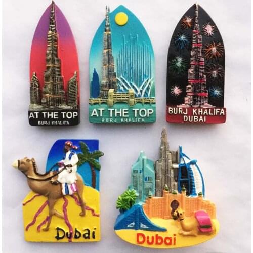 Fridge magnet dubai souvenir Burj Khalifa Tower camel stereo 3D kitchen decoration magnetic sticker creative paste travel gift