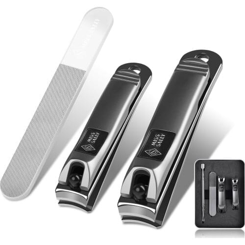 Miss Sally Stainless Steel Nail Clippers Set Nail Cutter Fingernail Scissors Professional Manicure Pedicure Tool Toenail Trimmer