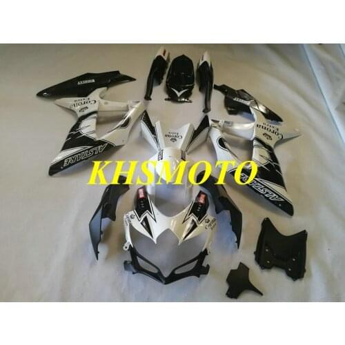 Injection Mold Fairing kit for GSXR600 750 K8 08 09 GSXR 600 GSXR 750 2008 2009 ABS White black Fairings set+Gifts SP33