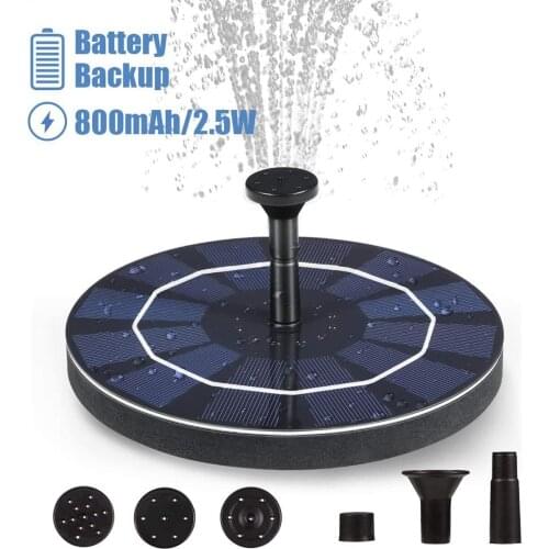 Newest Arrival Solar Fountain Free Standing Outdoor Water Pump Bird Bath Fountain for Small Pond, Pool, Garden