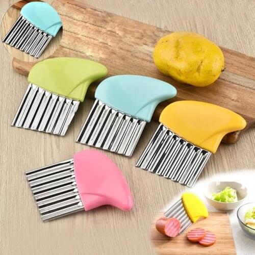 1 Pc Wave Onion Potato Slices Wrinkled French Fries Salad Corrugated Cutting Chopped Potato Slices Knife Potato Slicer Peeler
