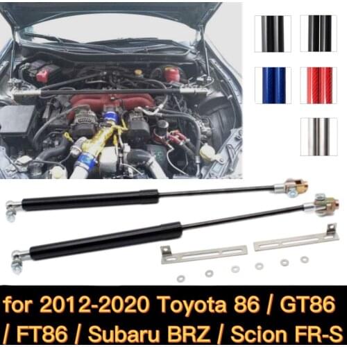 Lift Supports for 2012-2020 Toyota 86 GT86 FT86 Subaru BRZ Scion FR-S Front Hood Bonnet Gas Struts Shock Dampers Spring Absorber