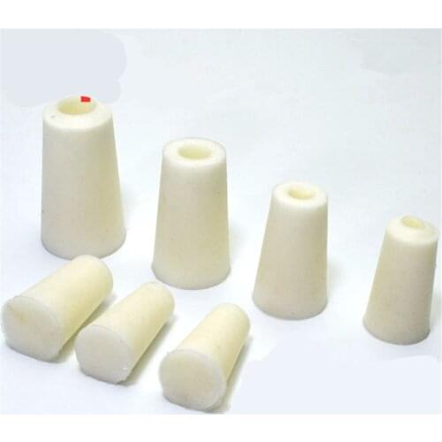 Hole Dia Silicone Test Tube Stopper White