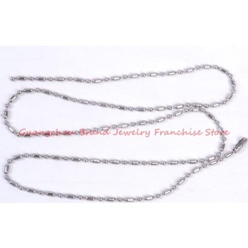 Granny Chic 5/10/20/50/100pcs/lot 1.5mm 16"-40" Popular Sale Silver Color in Bulk Stainless Steel Round Ball Chain Necklace