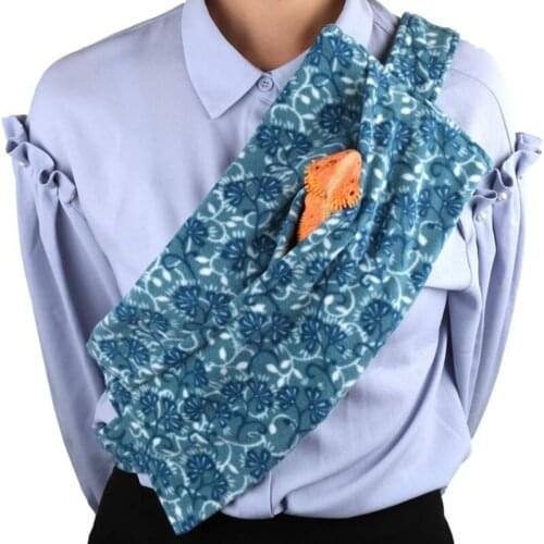 Pet Sling Carrier Warm Comfortable Hands-Free Sling Travel Bag Adjustable Strap Front Pouch for Small Animals Reptile