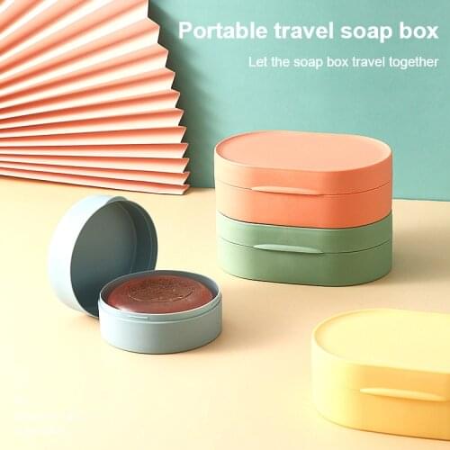 Portable Multipurpose Mini Storage Box Colorful Plastic Container Home Organizer Box Sealed Waterproof Travel Soap Box with Lid