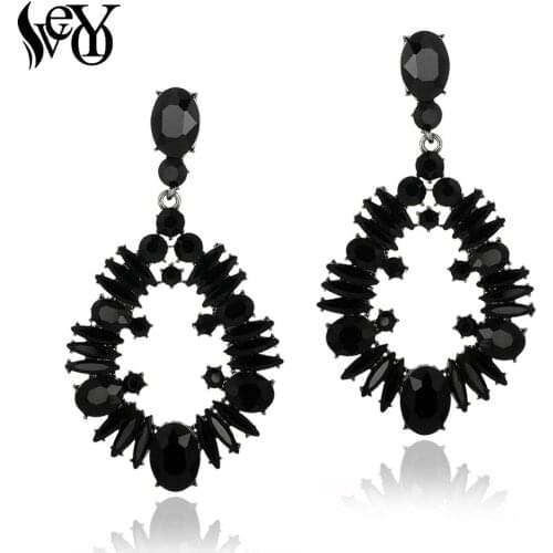 VEYO Luxury Crystal Drop Earrings for Women Hollow Earrings New 2020 Top Quality Brinco
