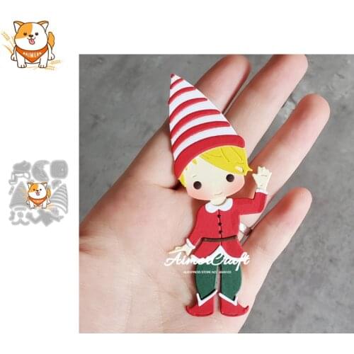 Christmas Elf Metal Cutting Dies Mold Knife Scrapbooking Stencil DIY Embossing Craft Die Cuts Card Making New Dies For 2020