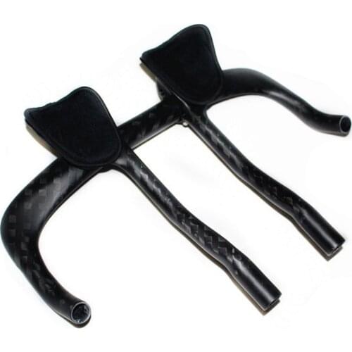 Carbon fiber handlebar tt horn bag carbon handlebar/ handle Highway bike handle dead fly bikes 3K Matt 31.8mm 400mm 420mm 440mm