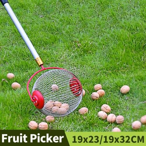 Garden Fruit Picker Nut Collector Walnut Chestnut Picker Agriculture Tools Roller Harvester Family Orchards Tool Telescopic Rod