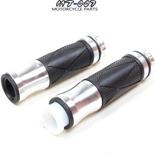 LMoDri Universal Motorcycle Hand Grips 7/8" 22mm Handle Bar End Aluminum Rubber Good Quality Handlebar Grip 5 Color Choice