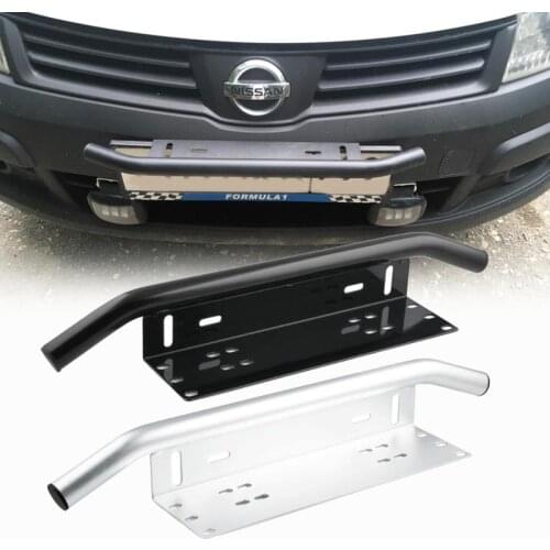 Universal Bull Bar Front Bumper License Plate Log Light Mount Bracket SUV Lamp Holder Off Road LED Light Bar Aluminum PZK001