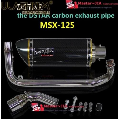 M3 Motorcycle Full System Exhaust Muffler Middle Connect Pipe Slip On For HONDA GROM MSX 125 MSX125 2012 2013 2014 2015